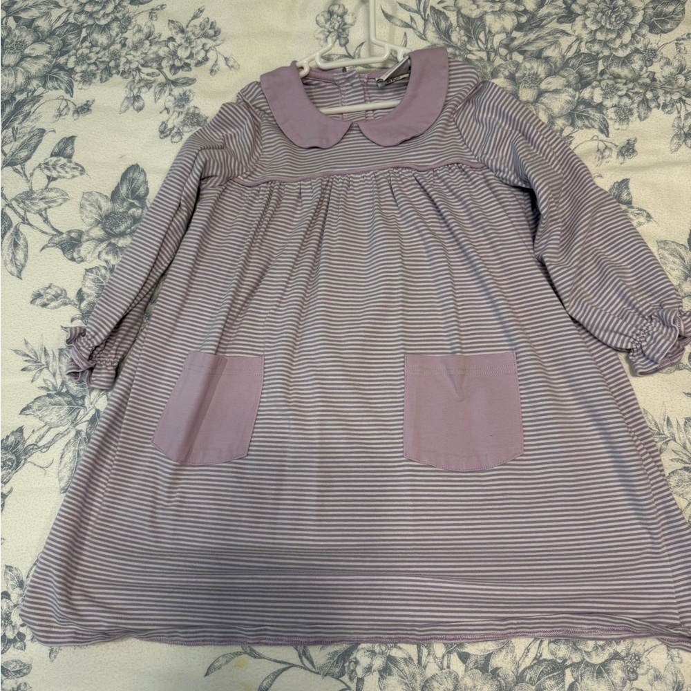 Striped Purple Kids Dress